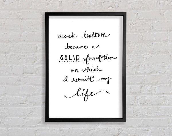 Rock Bottom Framed Print
