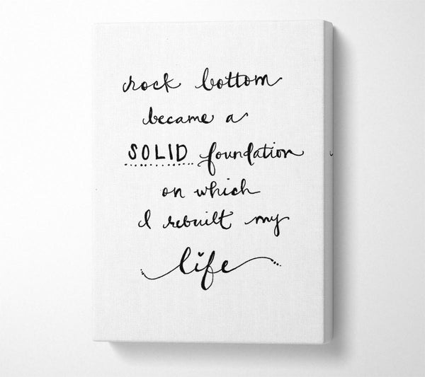  A Canvas Print of Rock Bottom Canvas Wall Art