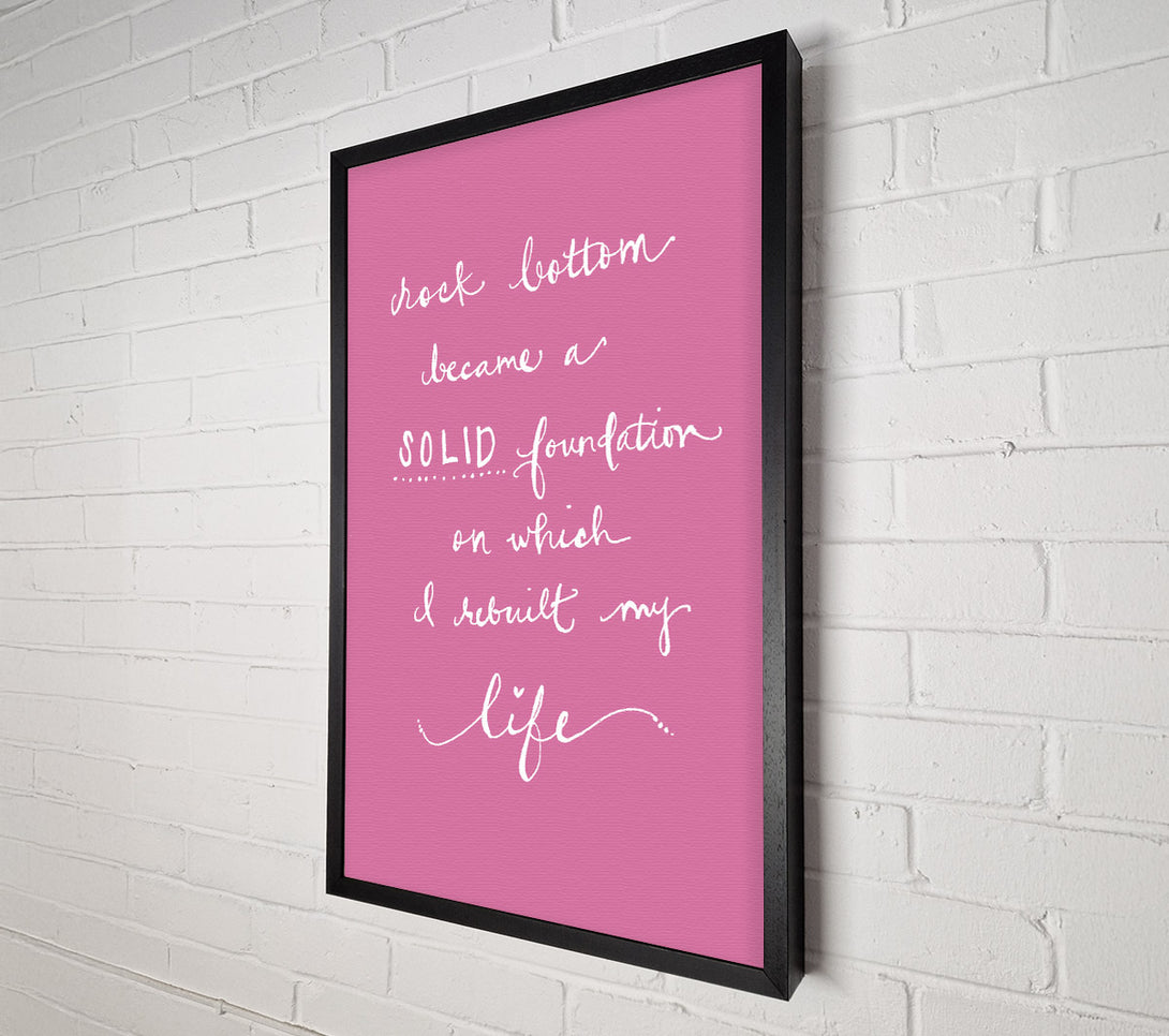  A Canvas Print of Rock Bottom Pink Canvas Print