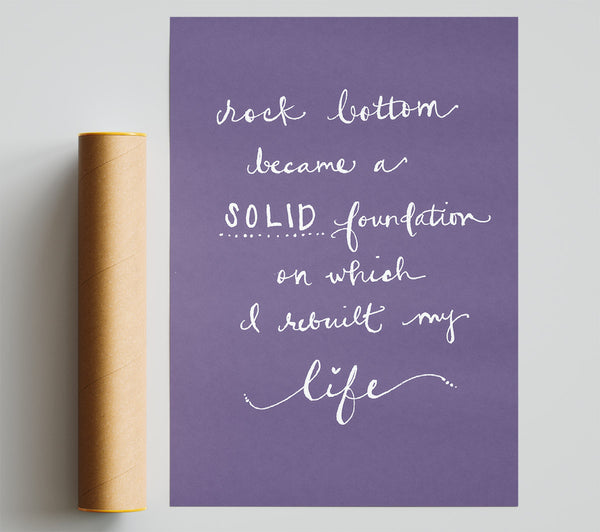 Rock Bottom Lilac Poster
