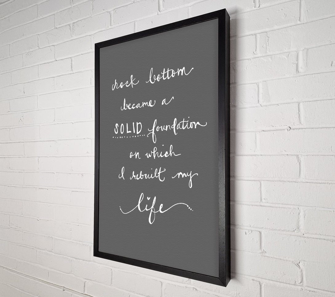  A Canvas Print of Rock Bottom Grey Canvas Wall Art