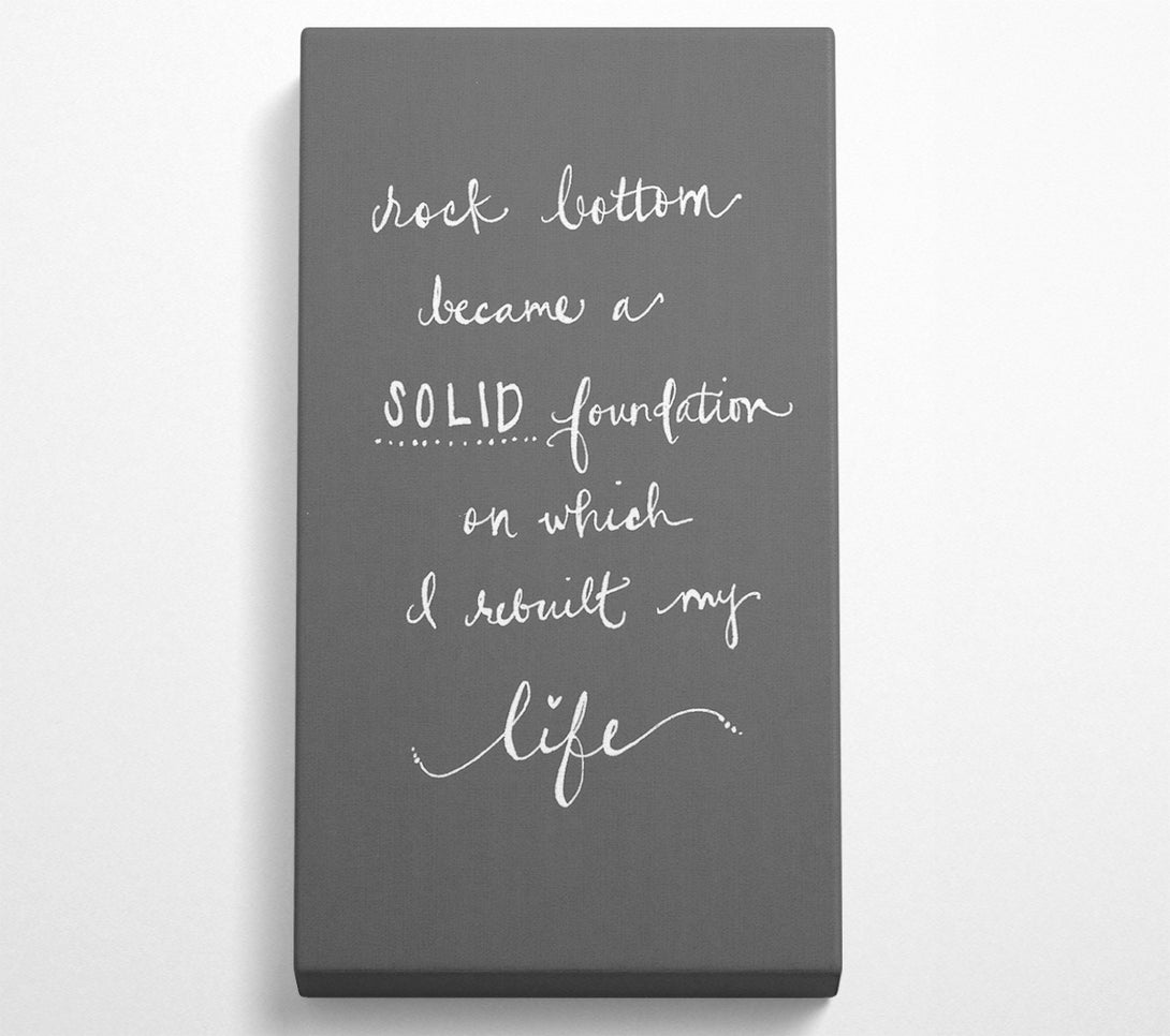  A Canvas Print of Rock Bottom Grey Canvas Wall Art