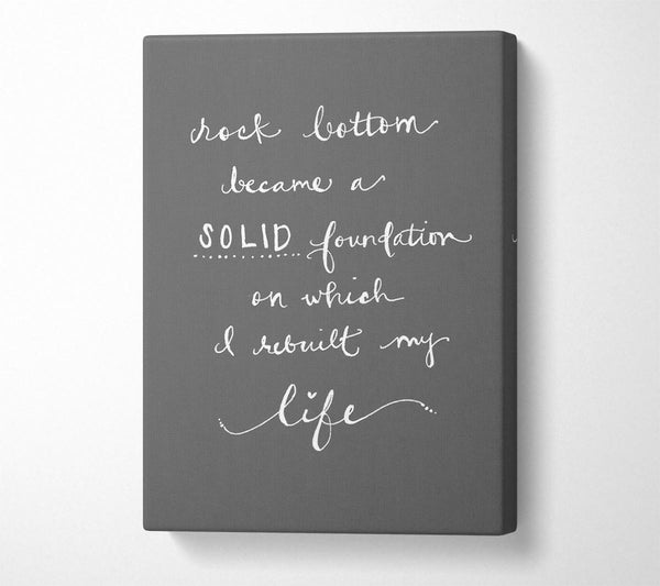  A Canvas Print of Rock Bottom Grey Canvas Wall Art