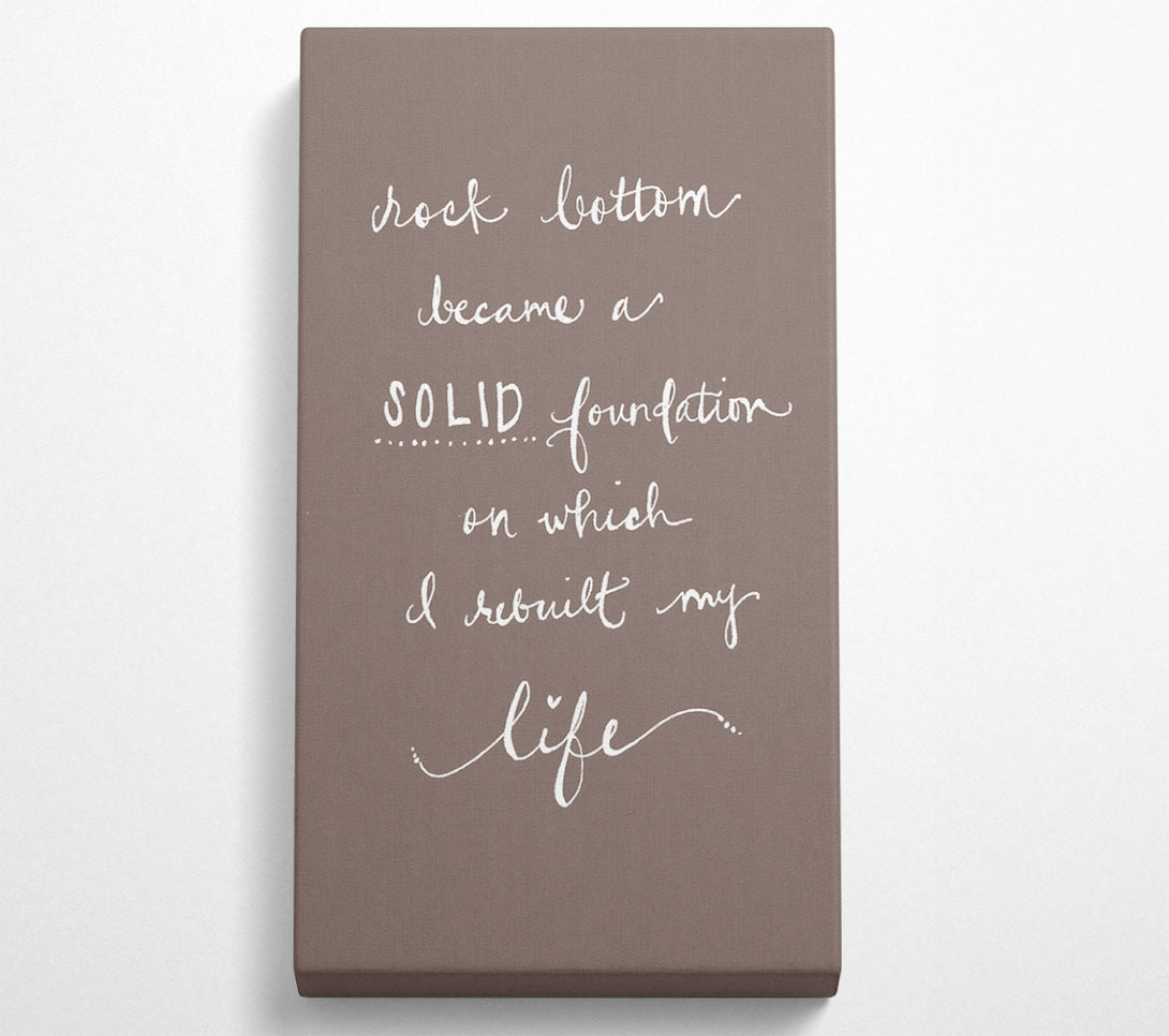  A Canvas Print of Rock Bottom Beige Canvas Wall Art
