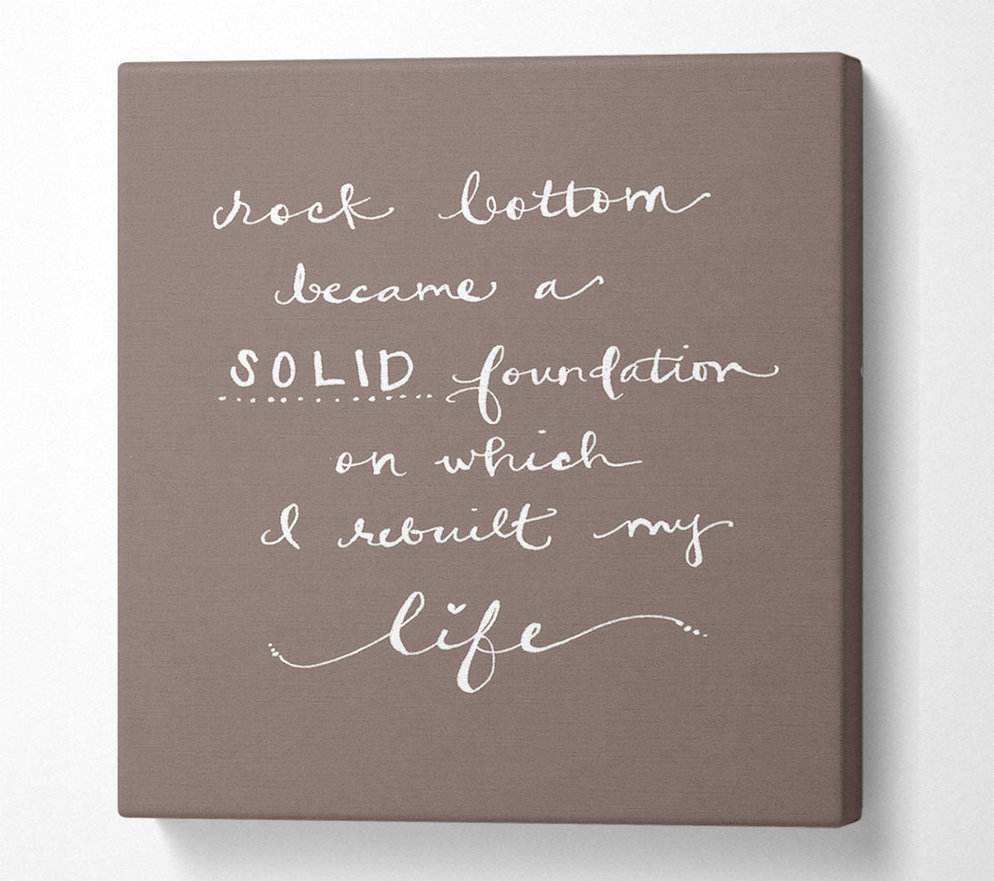  A Canvas Print of Rock Bottom Beige Canvas Wall Art