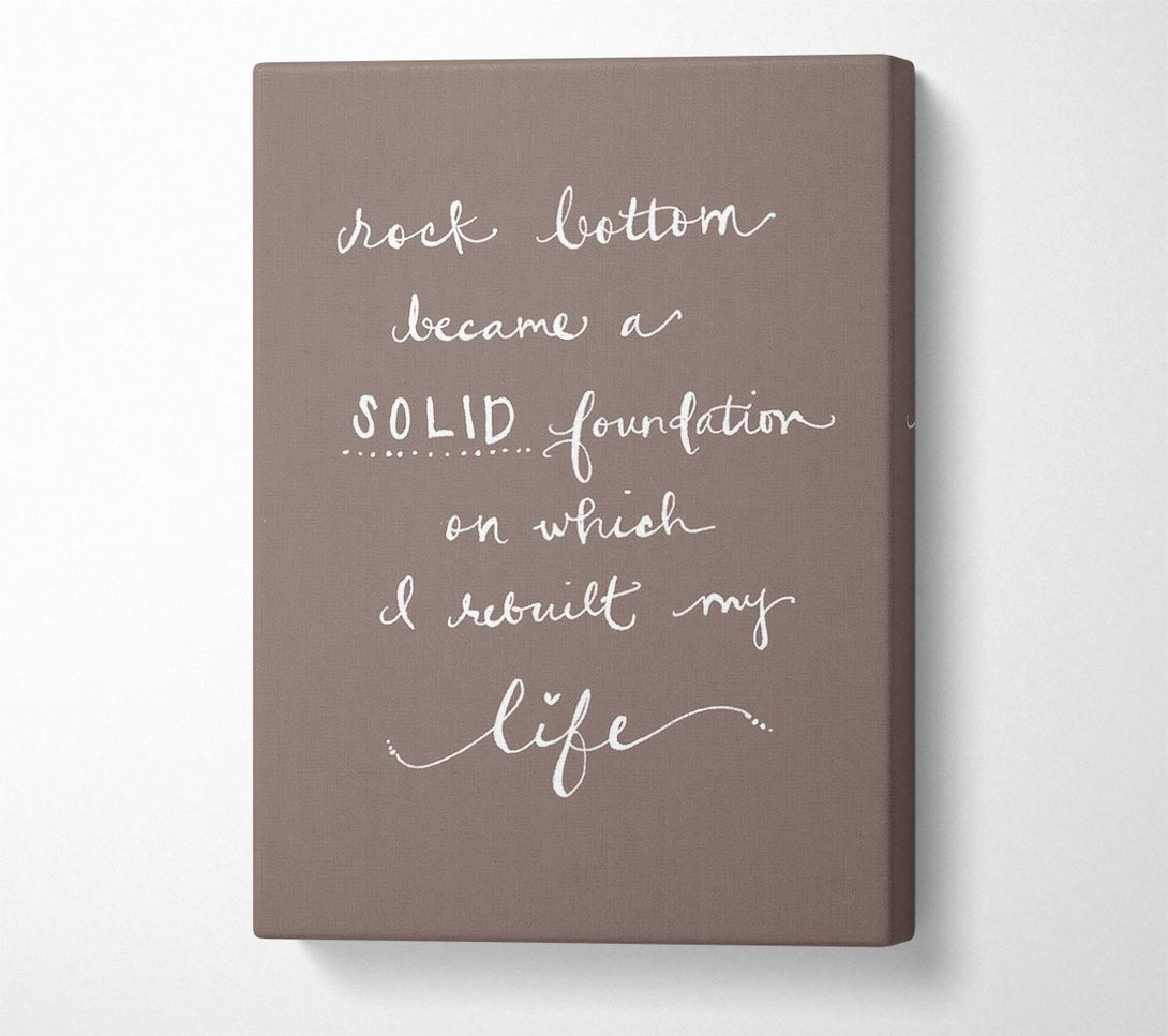  A Canvas Print of Rock Bottom Beige Canvas Wall Art