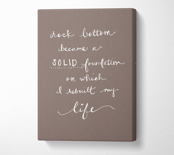  A Canvas Print of Rock Bottom Beige Canvas Wall Art