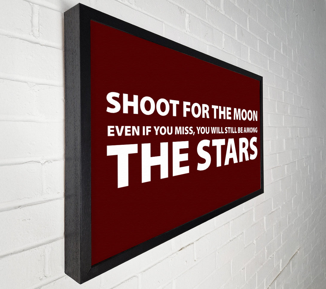  A Canvas Print of Motivational Quote Shoot For The Moon Canvas Wall Art