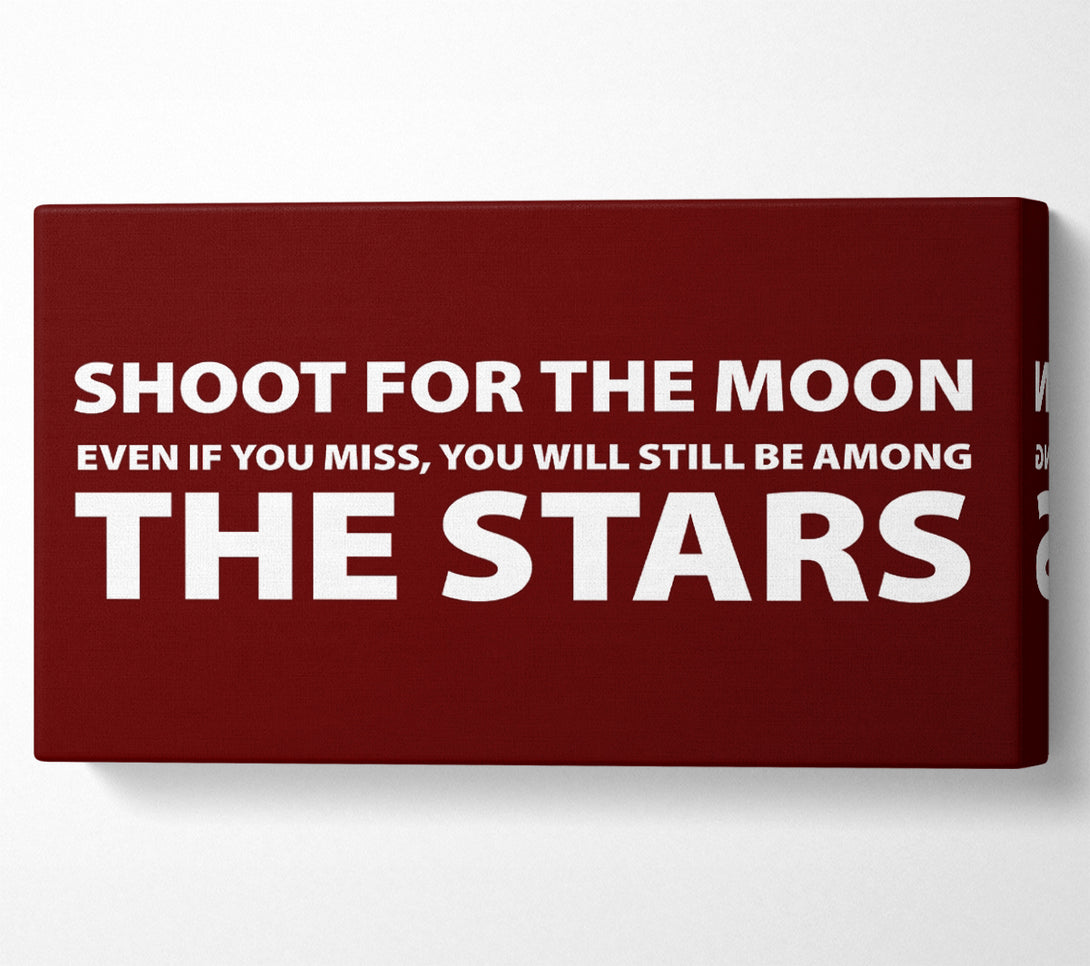  A Canvas Print of Motivational Quote Shoot For The Moon Canvas Wall Art