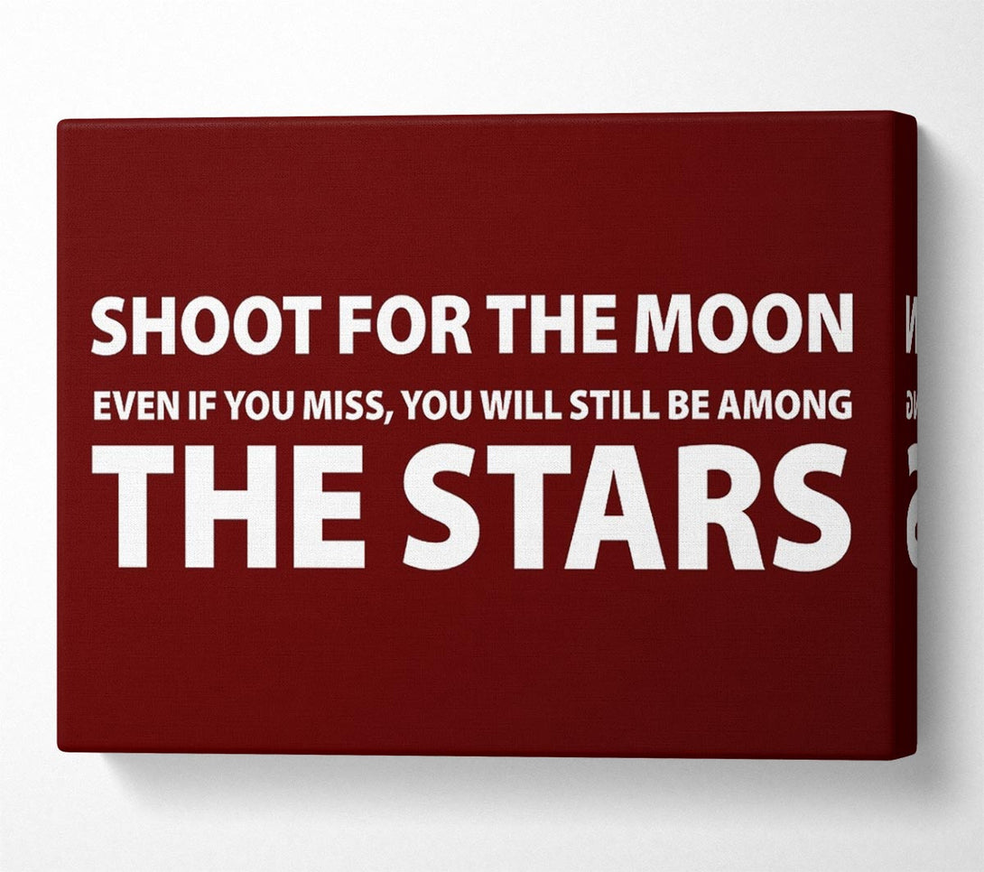  A Canvas Print of Motivational Quote Shoot For The Moon Canvas Wall Art