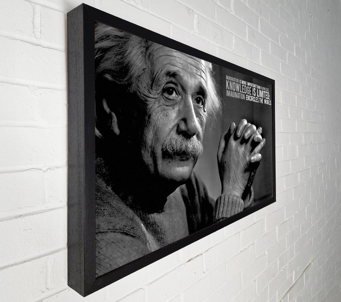  A Canvas Print of Motivational Quote Albert Einstein Imagination Is More Important Canvas Wall Art