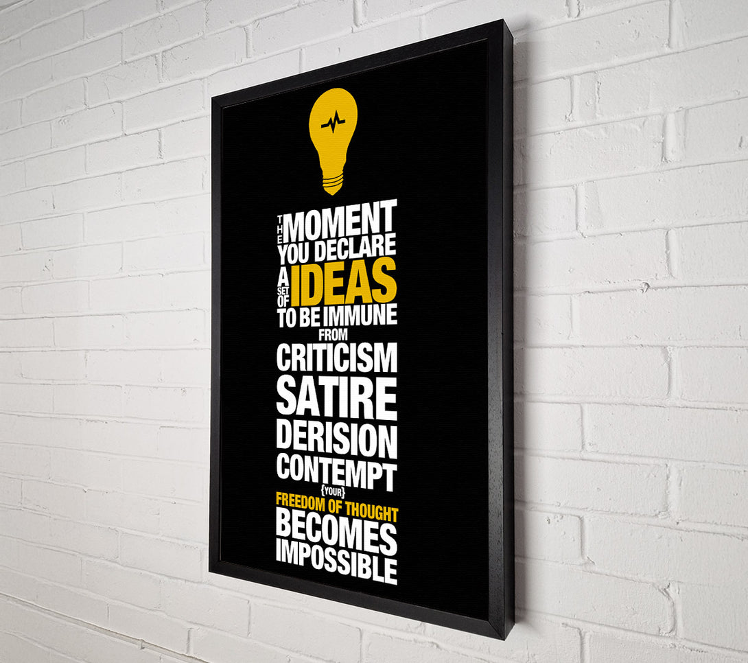  A Canvas Print of Motivational Quote Freedom Of Thought Canvas Art