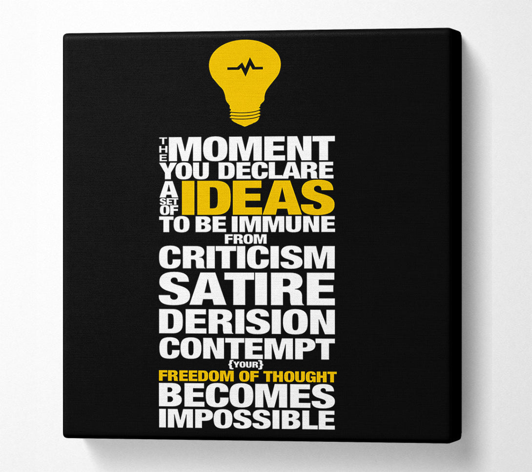  A Canvas Print of Motivational Quote Freedom Of Thought Canvas Art