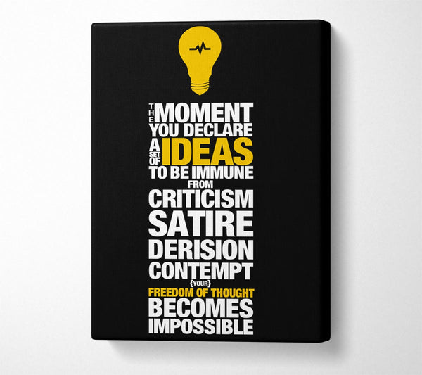  A Canvas Print of Motivational Quote Freedom Of Thought Canvas Art