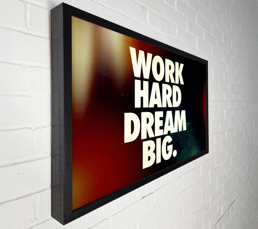  A Canvas Print of Motivational Quote Work Hard Dream Big Canvas Print