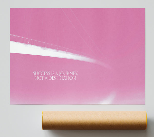 Success Is A Journey Pink Giclee Print
