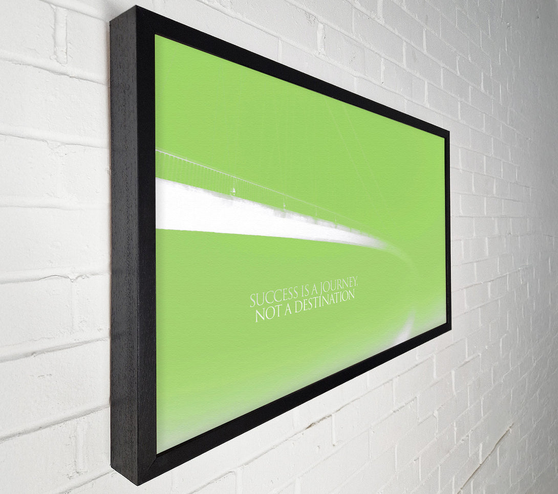  A Canvas Print of Success Is A Journey Lime Green Canvas Art