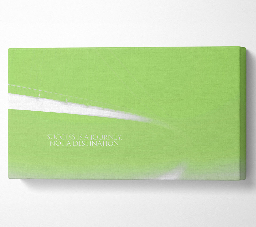  A Canvas Print of Success Is A Journey Lime Green Canvas Art
