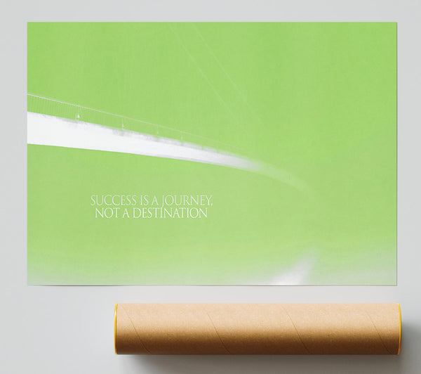 Success Is A Journey Lime Green Print