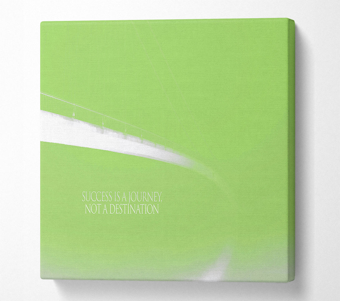  A Canvas Print of Success Is A Journey Lime Green Canvas Art