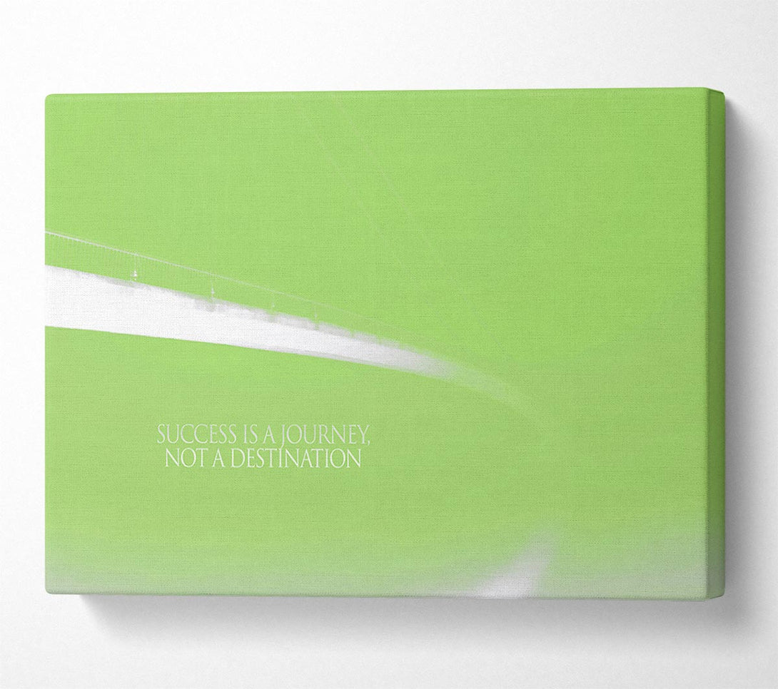  A Canvas Print of Success Is A Journey Lime Green Canvas Art