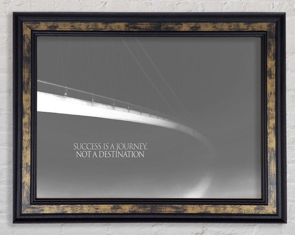 Success Is A Journey Grey Framed Print
