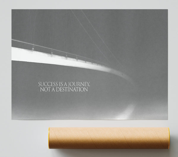 Success Is A Journey Grey Giclee Print