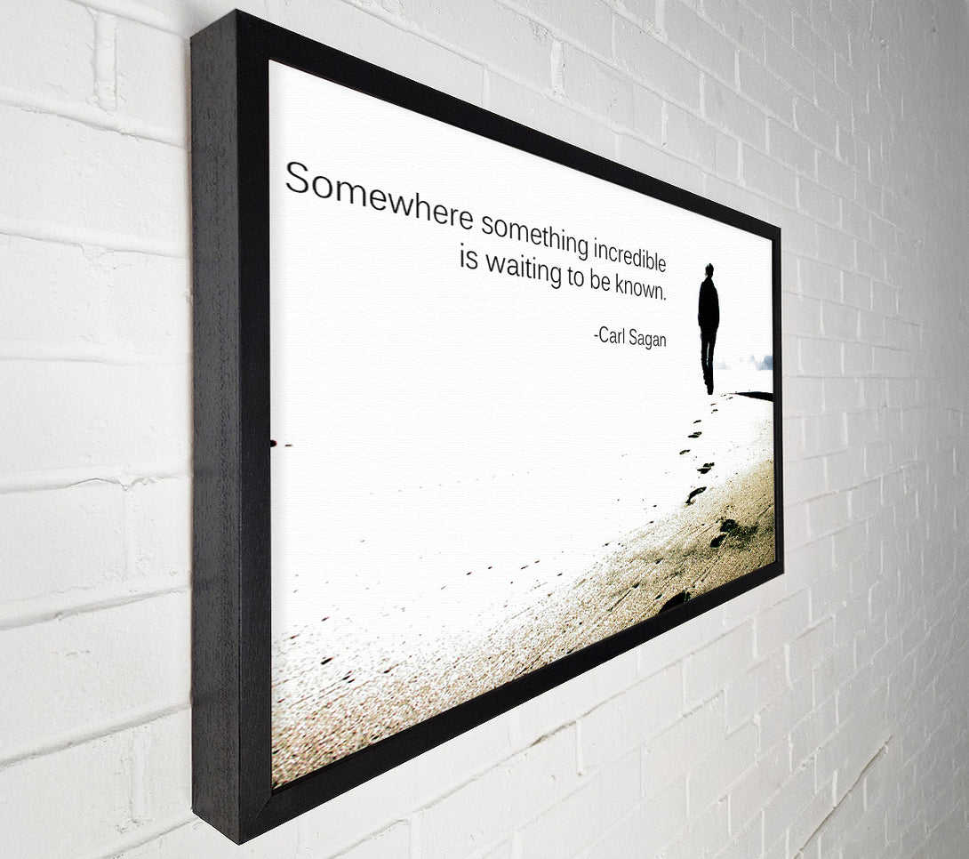  A Canvas Print of Motivational Quote Carl Sagan Somewhere Something Canvas Art