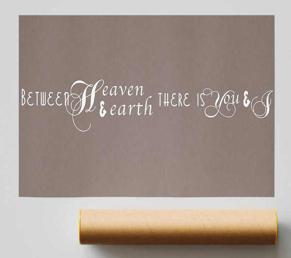 Between Heaven And Earth Beige Poster