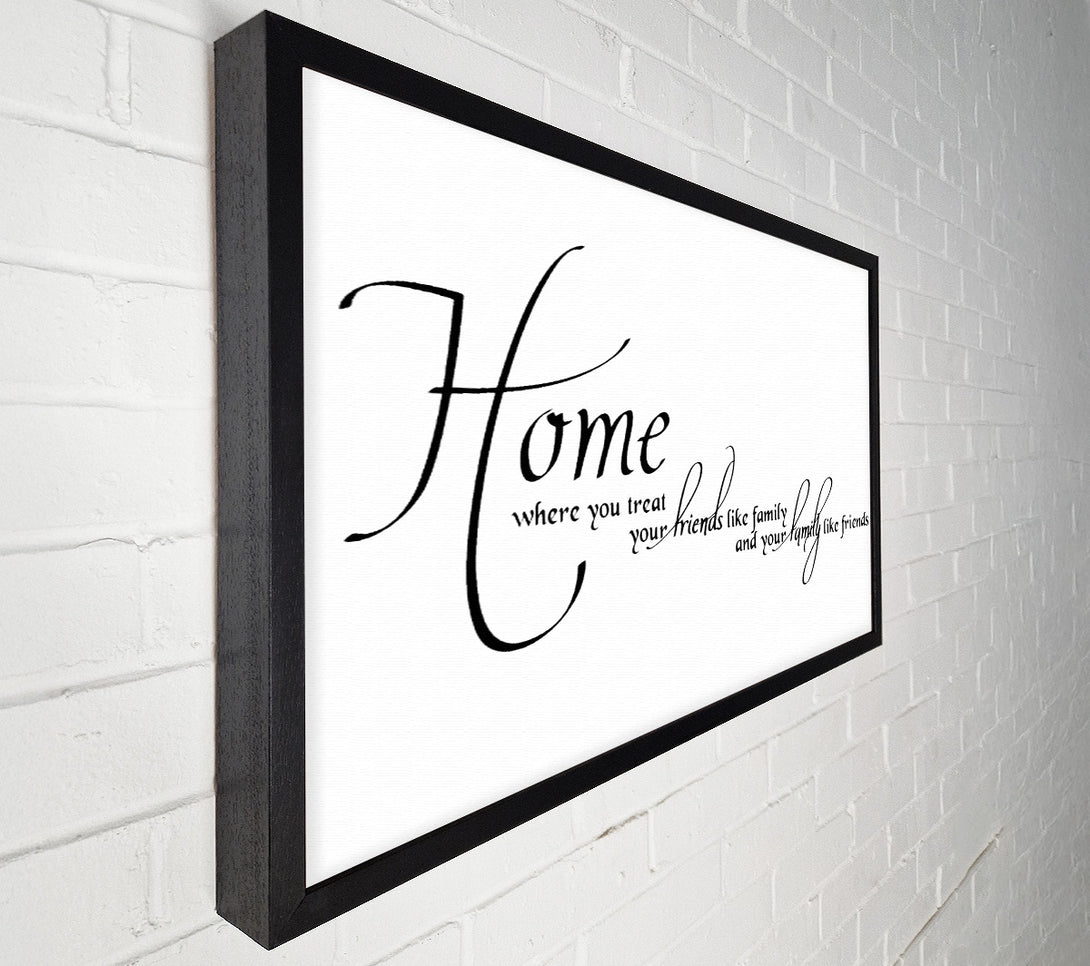  A Canvas Print of Family Quote Home Family Friends Canvas Art