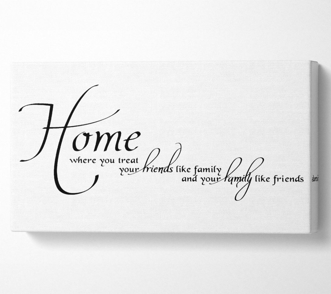  A Canvas Print of Family Quote Home Family Friends Canvas Art