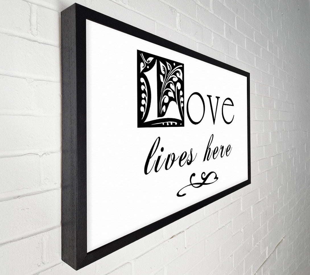  A Canvas Print of Love Quote Love Lives Here Canvas Wall Art