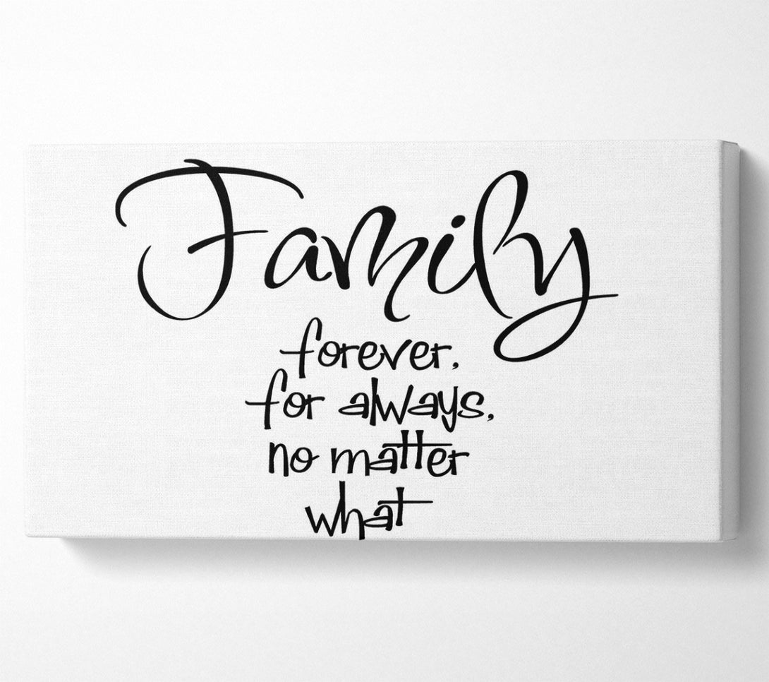  A Canvas Print of Family Quote Family Forever For Always Canvas Print