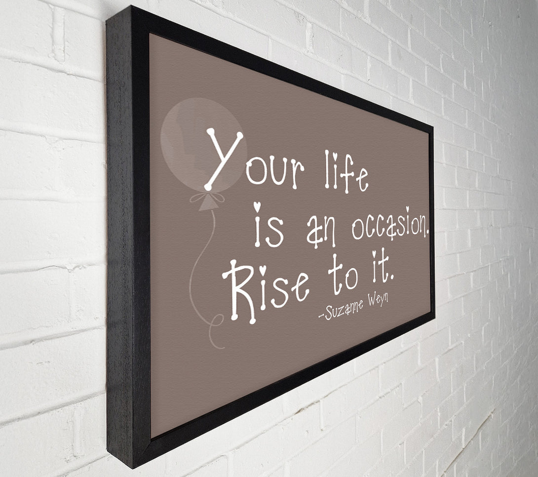  A Canvas Print of Suzanne Weyn Your Life Is An Occasion Beige Canvas Art