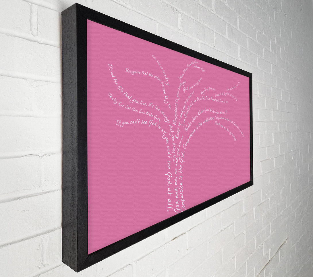  A Canvas Print of Love Quote The Love Tree Pink Canvas Wall Art