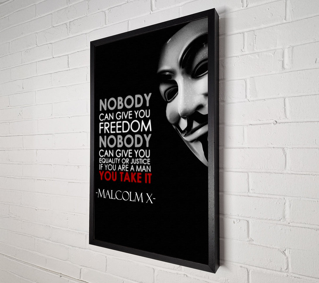  A Canvas Print of Movie Quote Malcolm X Canvas Print