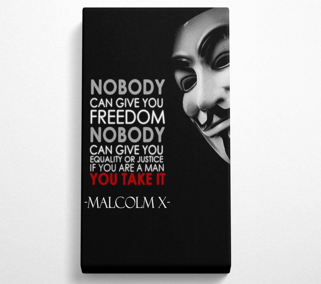 A Canvas Print of Movie Quote Malcolm X Canvas Print