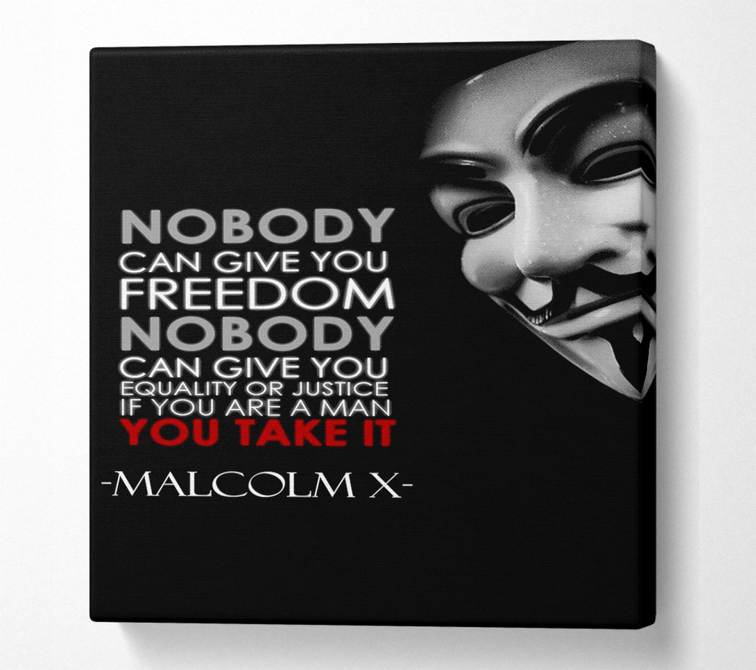  A Canvas Print of Movie Quote Malcolm X Canvas Print