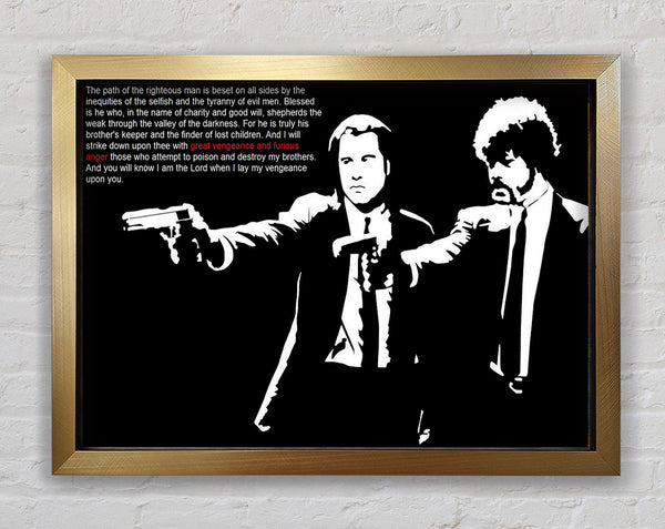 Movie Quote Dogs The Path Framed Print