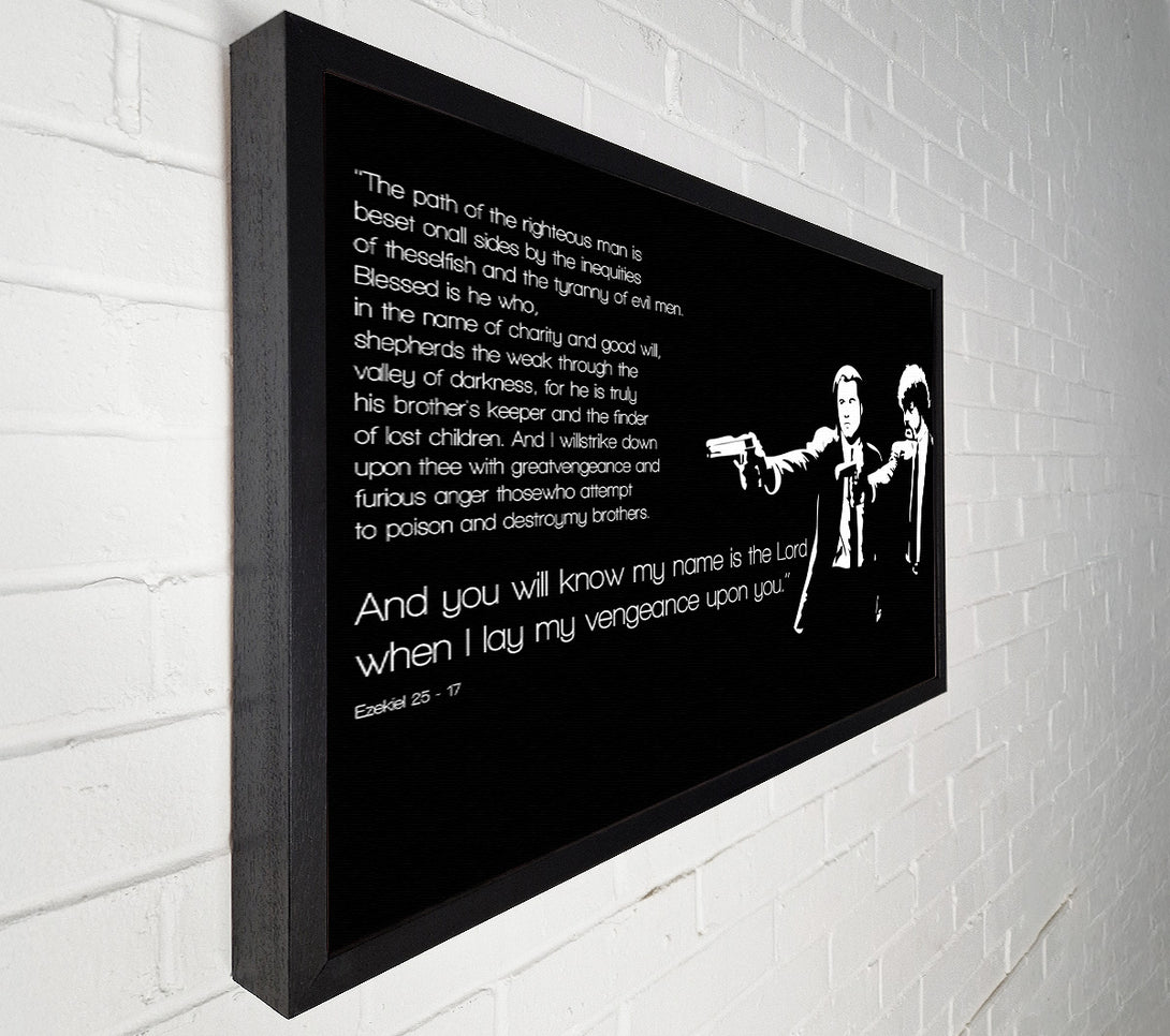  A Canvas Print of Movie Quote Pulp Fiction The Path Of The Righteous Man Canvas Print