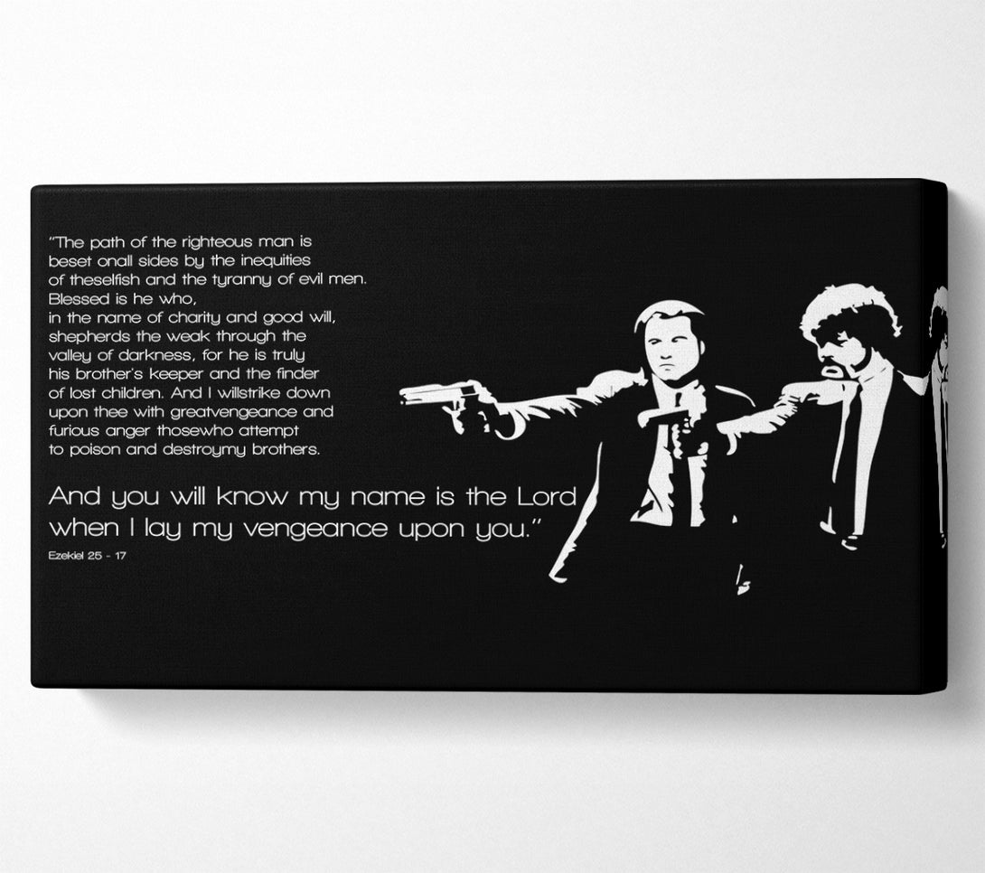  A Canvas Print of Movie Quote Pulp Fiction The Path Of The Righteous Man Canvas Print