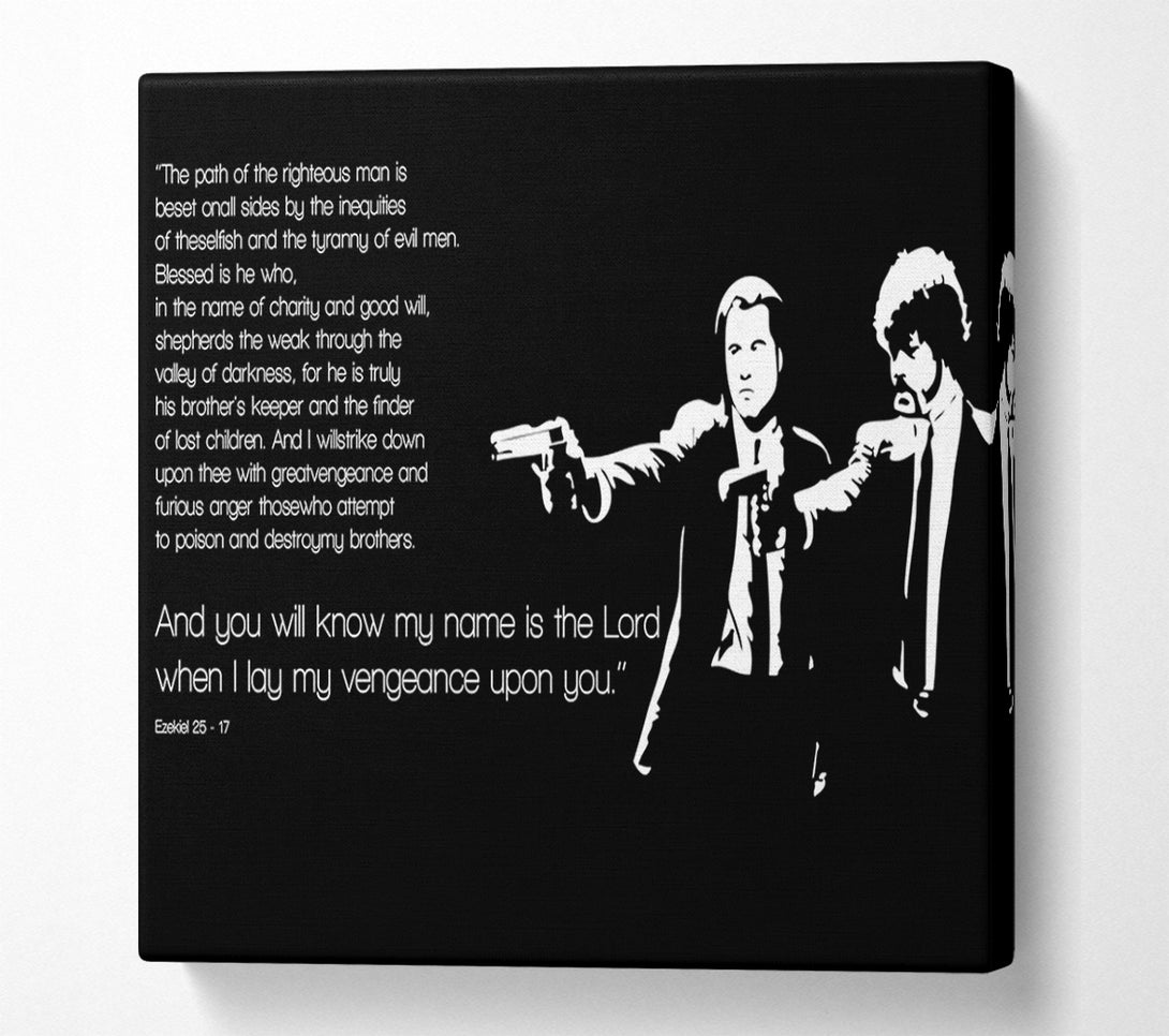 A Canvas Print of Movie Quote Pulp Fiction The Path Of The Righteous Man Canvas Print