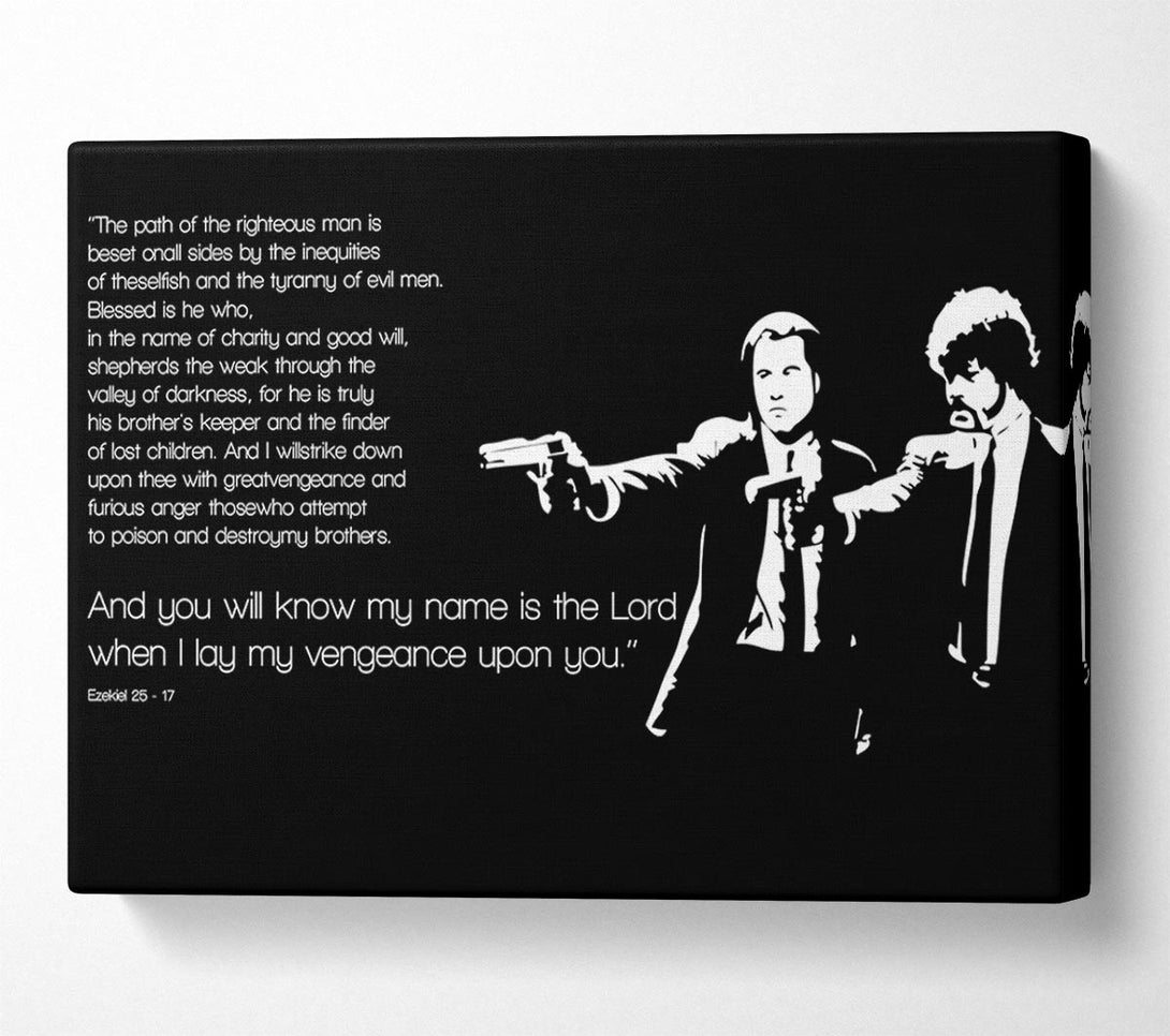  A Canvas Print of Movie Quote Pulp Fiction The Path Of The Righteous Man Canvas Print