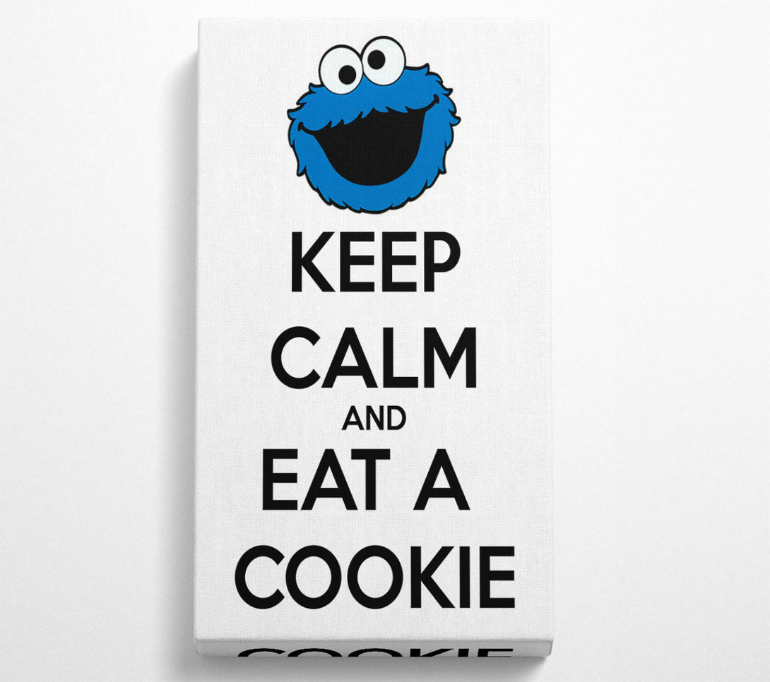  A Canvas Print of Kitchen Quote Keep Calm And Eat A Cookie Canvas Wall Art