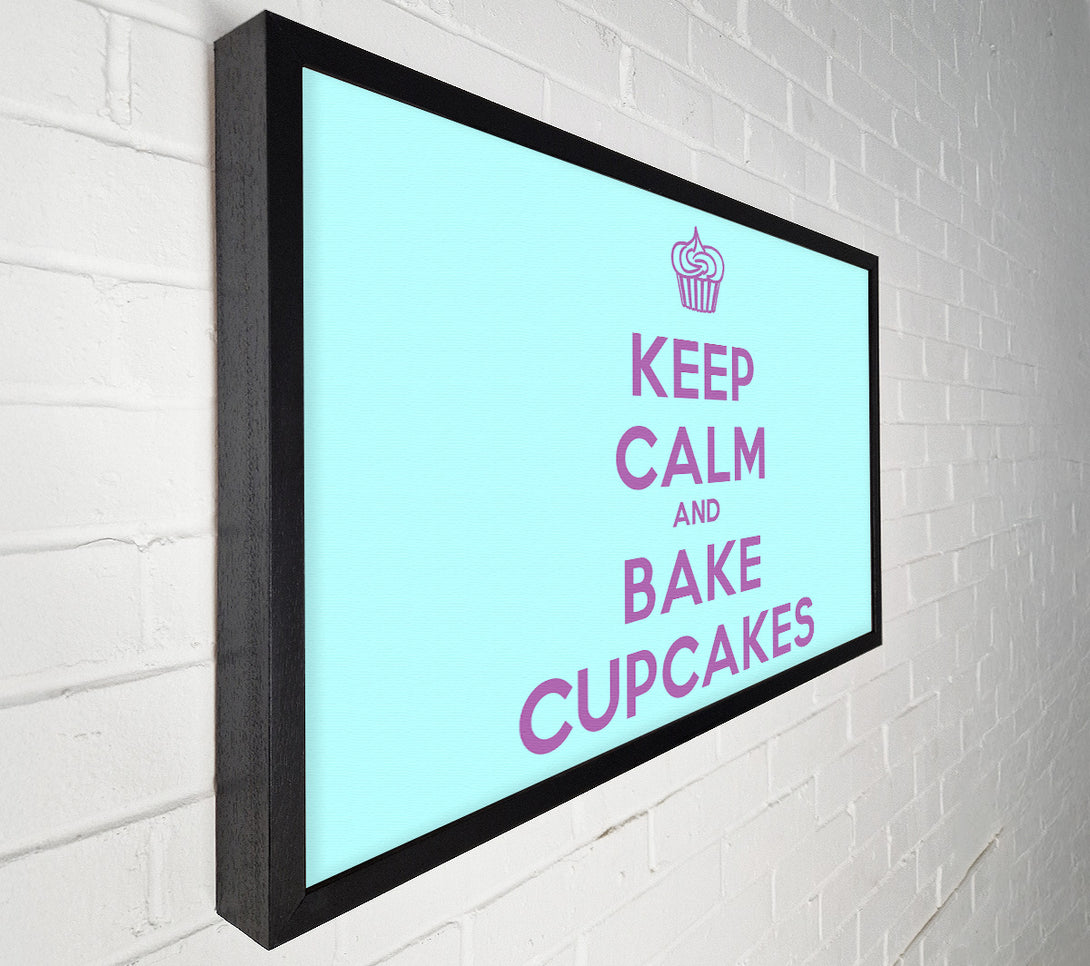  A Canvas Print of Kitchen Quote Keep Calm Bake Cupcakes Canvas Wall Art