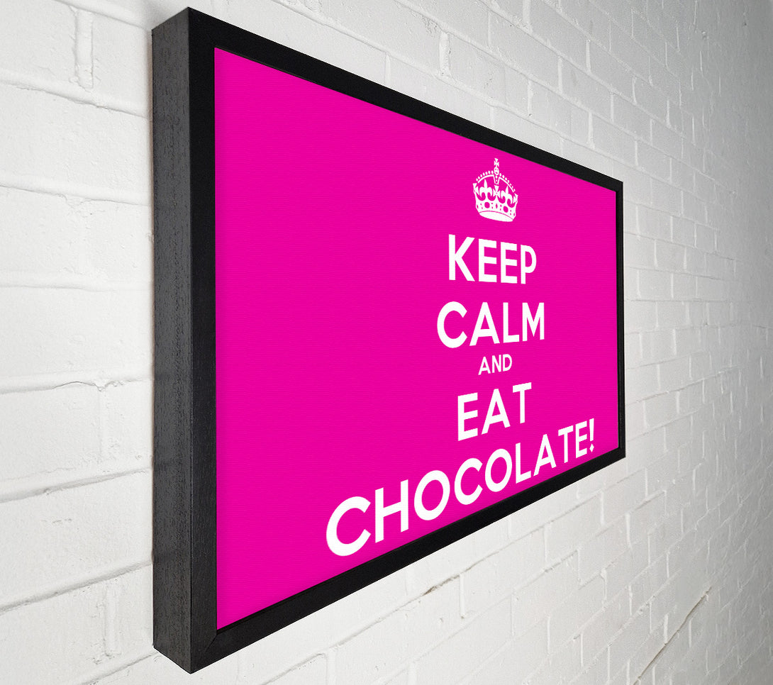  A Canvas Print of Kitchen Quote Keep Calm Eat Chocolate Canvas Print