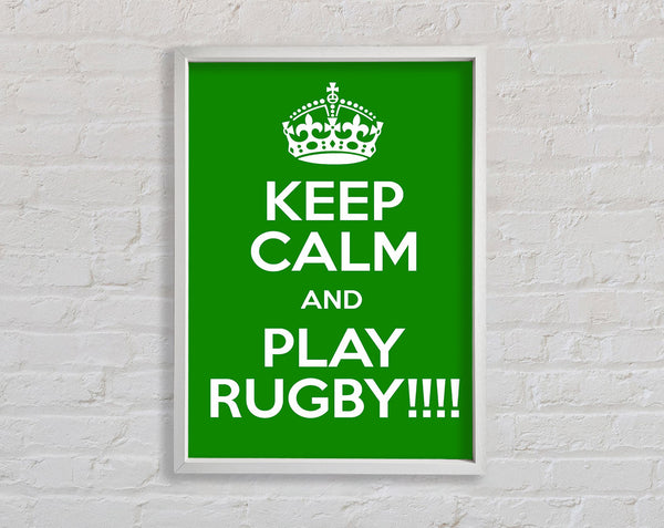 Keep Calm Rugby Framed Print