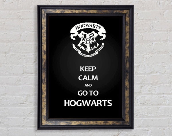 Keep Calm Hogwarts Framed Print