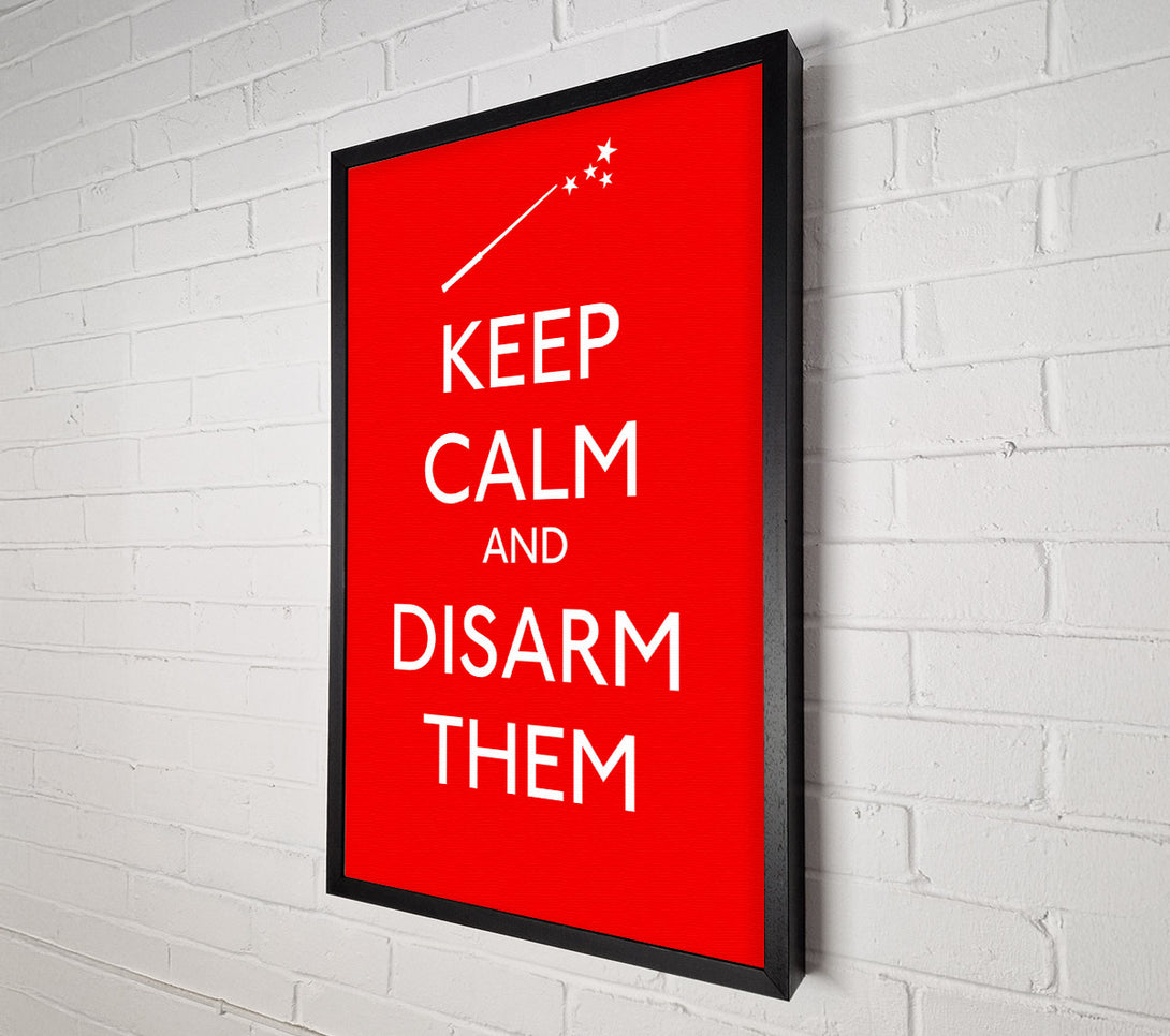  A Canvas Print of Keep Calm Disarm Them Canvas Print