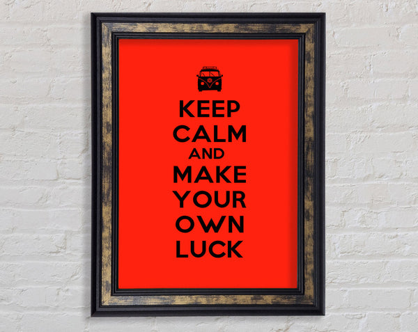 Keep Calm Luck Framed Print